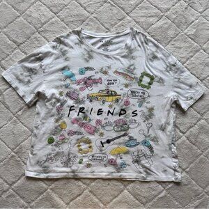 Friends | Gray Tie Dye Classic Icon Logo Short Sleeve Tee Shirt | Size 1X